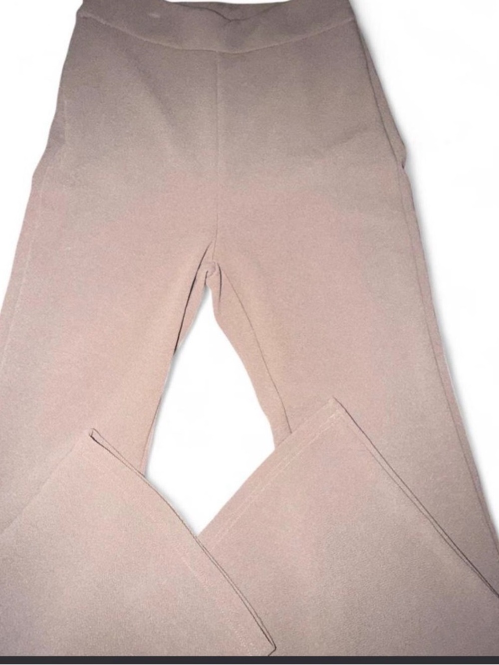 SHEIN Mauve-Taupe Knit High-Waist Pants